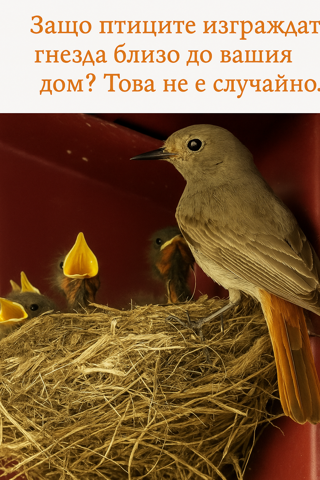 Защо птиците изграждат гнезда близо до вашия дом? Това не е случайно.