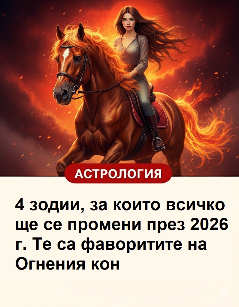 4 зодии, за които всичко ще се промени през 2026 г. Те са фаворитите на Огнения кон.