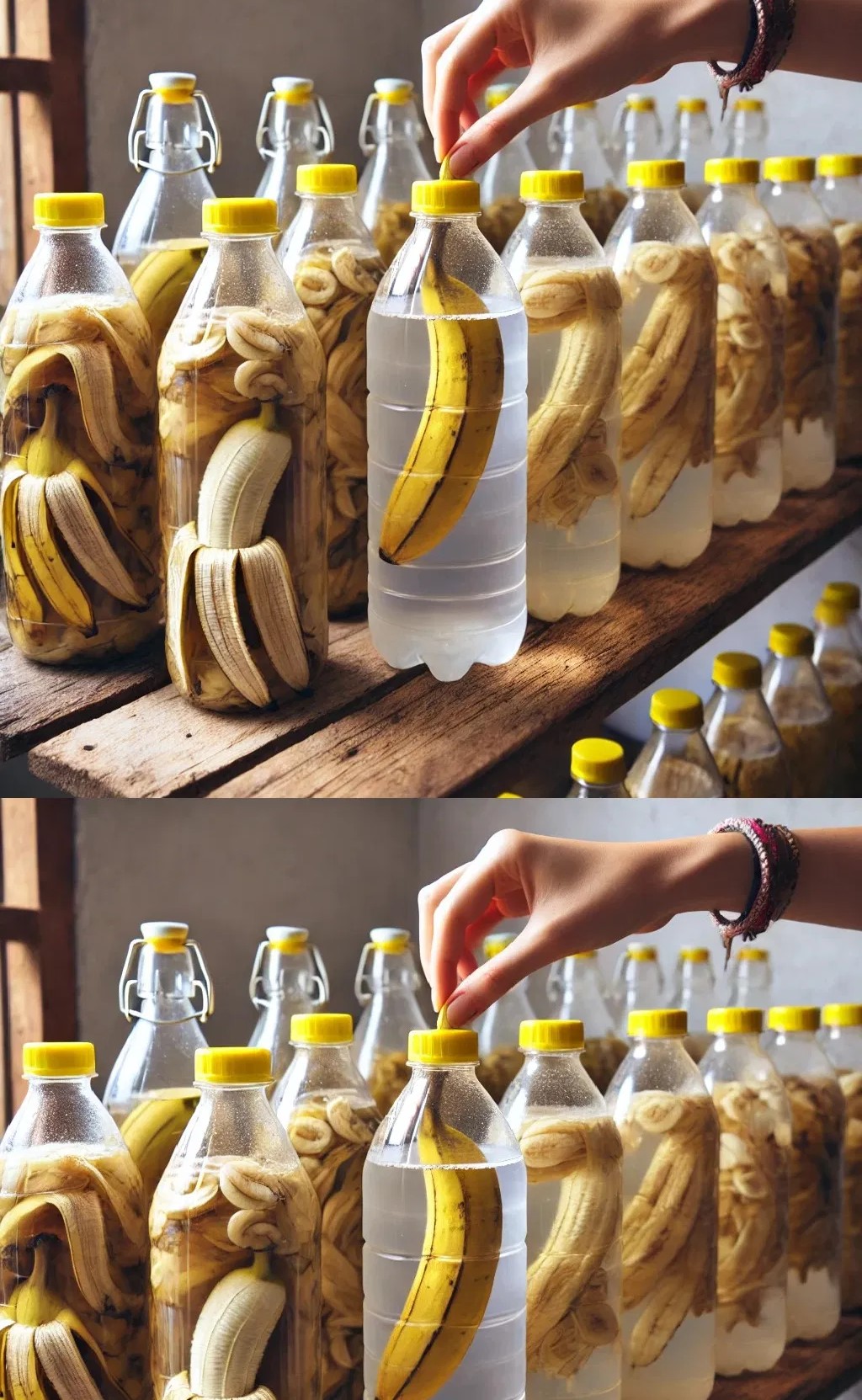 Бананови кори, не ги изхвърляйте: Накиснете ги в оцет и вижте резултатите