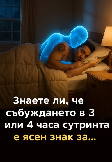Знаете ли, че събуждането в 3 или 4 часа сутринта е ясен знак за…