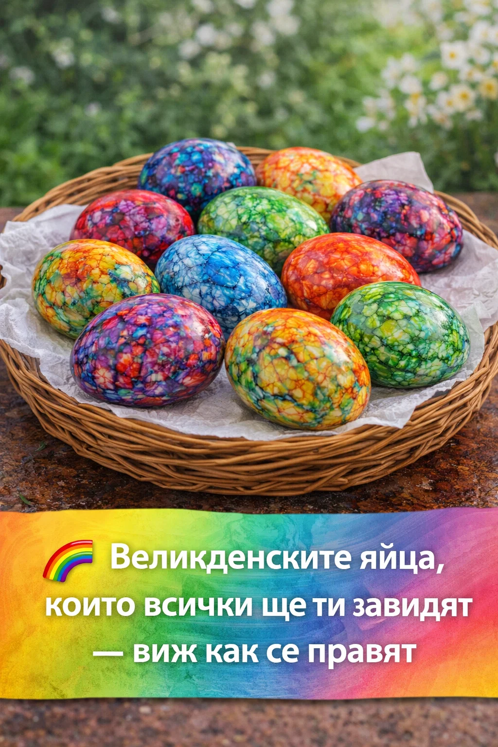 Ще се влюбиш в този трик! Мраморни великденски яйца за минути