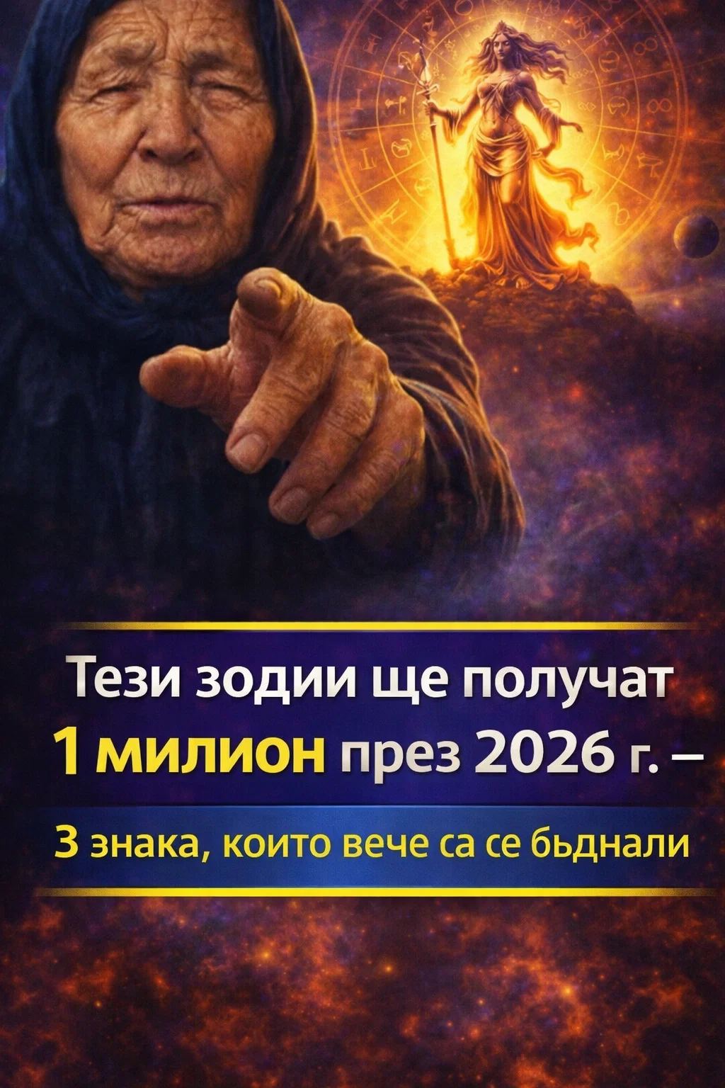 Баба Ванга го е предсказала! Тези зодиакални знаци ще получат 1 милион евро през 2026 година — 3 от предсказанията вече са се сбъднали.