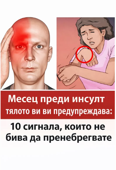 Специалисти предупреждават: признаците на инсулт могат да се появят до 30 дни по-рано, но малцина ги разпознават навреме.