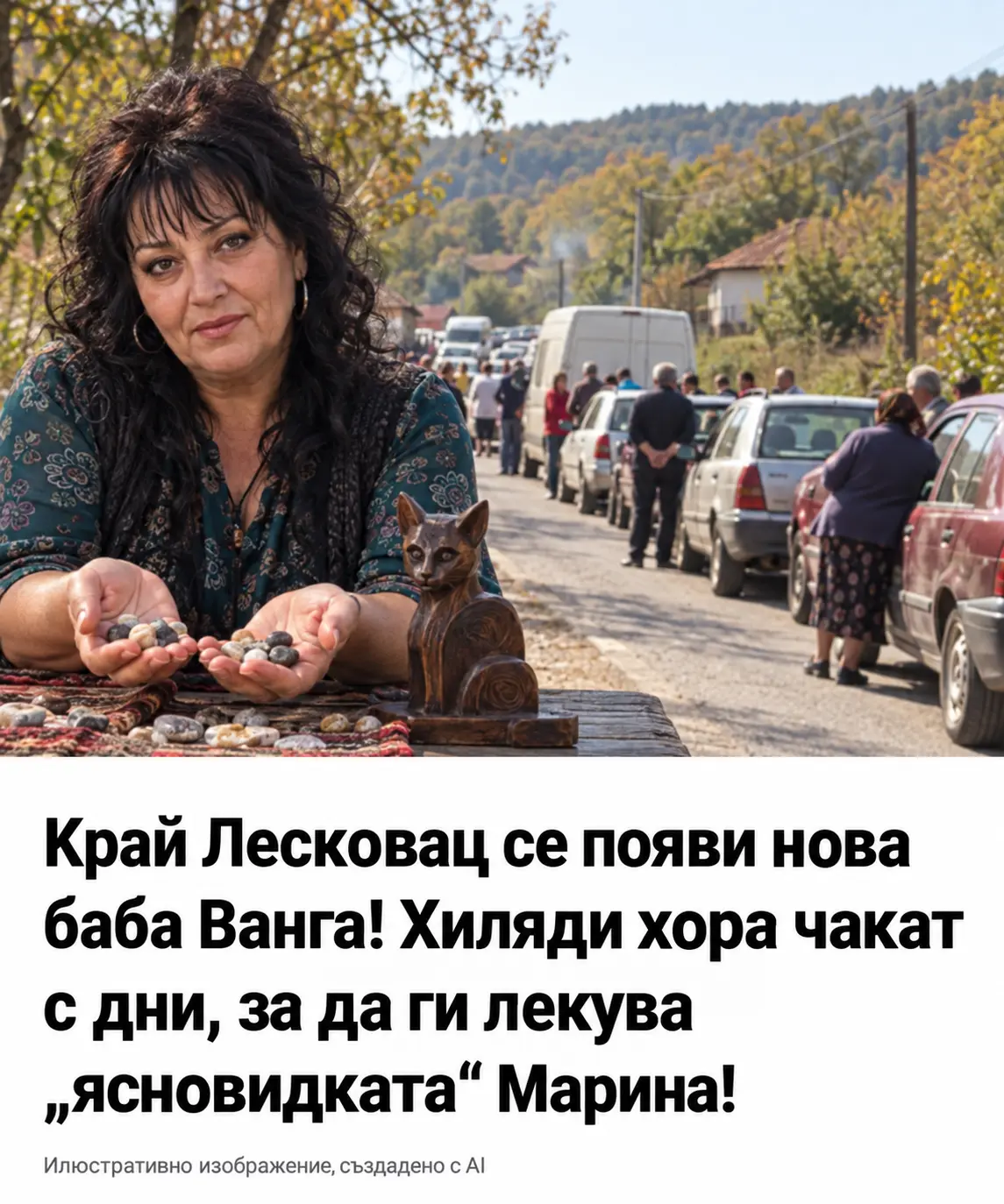 НОВАТА БАБА ВАНГА СЕ ПОЯВИ КРАЙ ЛЕСКОВАЦ! Хиляди хора чакат с дни, за да бъдат излекувани от „ясновидката“ Марина!