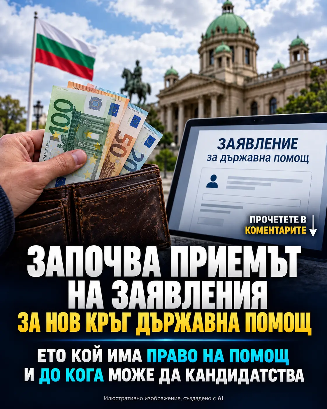 321,95 евро държавна помощ за българите: Ето кой има право u..